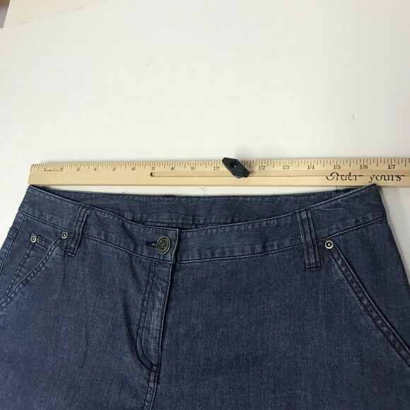 INC International Concepts Capri Pant Womens 12P Petite Denim Stretch Cuffed - Picture 7 of 10